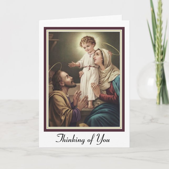Holy Family St. Joseph, Mary, Jesus Card (Front)