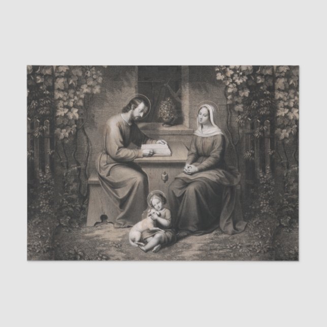 Holy Family Virgin Mary Saint Joseph Jesus Christ  Tissue Paper (Front)