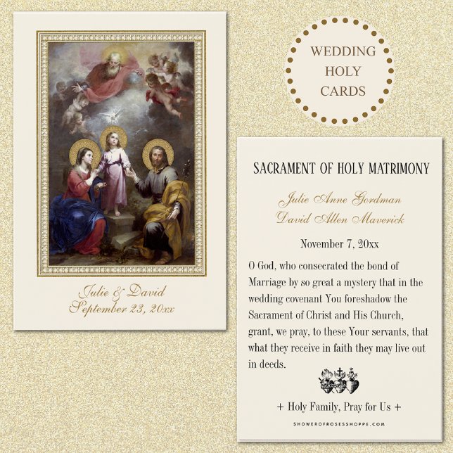 Holy Family Wedding Prayer Holy Card (Creator Uploaded)