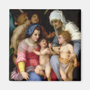 Holy Family with Angels, c.1515-16 (oil on panel) Magnet