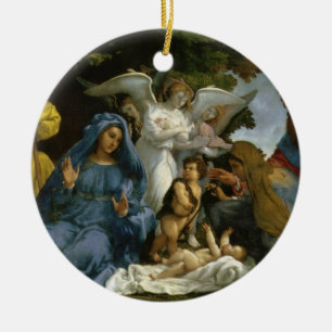 Holy Family with John the Baptist Ceramic Tree Decoration