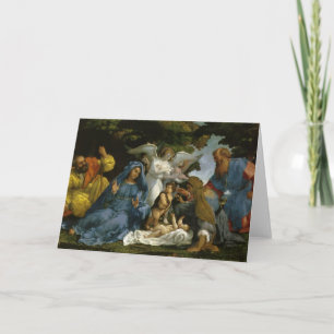 Holy Family with Saints and Angels Holiday Card