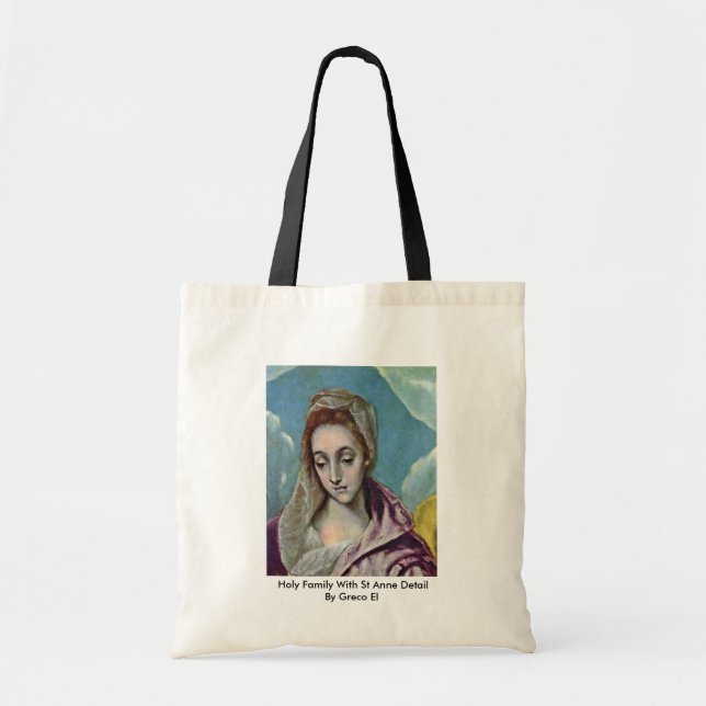 Holy Family With St Anne Detail By Greco El Tote Bag (Front)