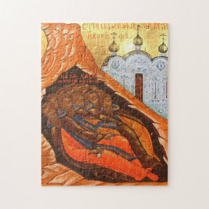 Holy Fathers Slain at Sinai and Raithu Icon        Jigsaw Puzzle