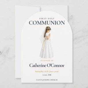 Holy First Communion Girl Invitation