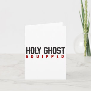 Holy Ghost Equipped Ghost Halloween Spooky Season Card