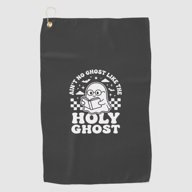 Holy Ghost Retro Halloween Ghost Design_1 Golf Towel (Front)