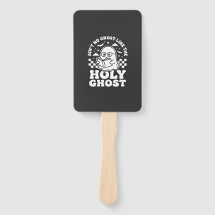 Holy Ghost Retro Halloween Ghost Design_1 Hand Fan
