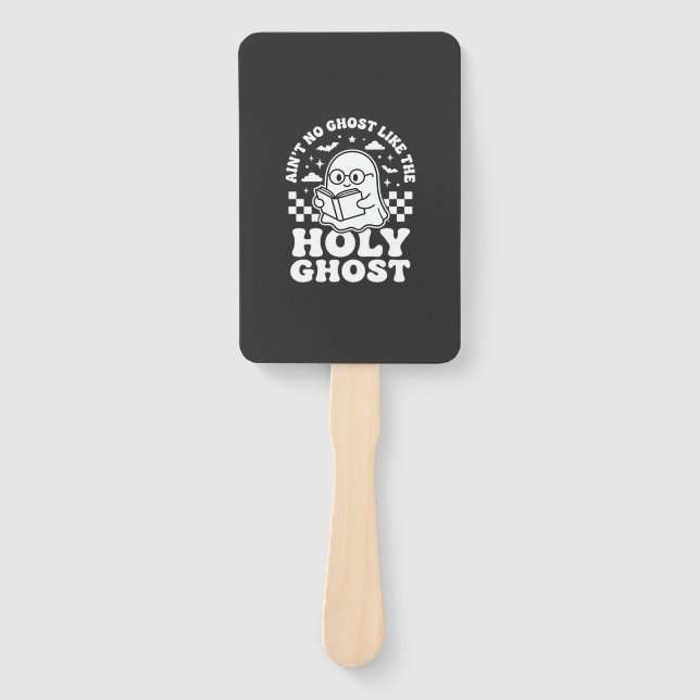 Holy Ghost Retro Halloween Ghost Design_1 Hand Fan (Front)