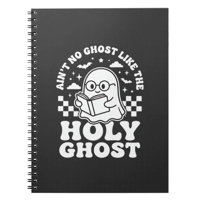 Holy Ghost Retro Halloween Ghost Design_1 Notebook (Front)