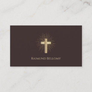 Holy Gold Cross Business Card