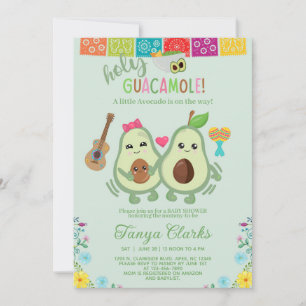 Holy guacamole avocado baby shower invitation. invitation