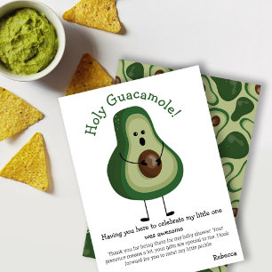 Holy Guacamole! baby shower Thank You Card