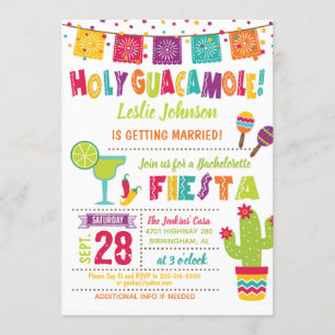Holy Guacamole Bachelorette Fiesta Invitation WH