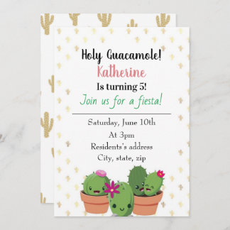 Holy Guacamole Birthday Invitation