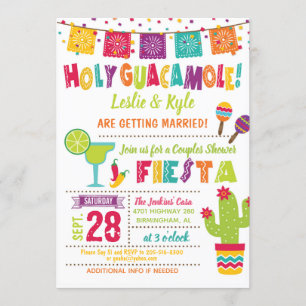 Holy Guacamole Couples Shower Fiesta Invitation W