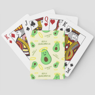 Holy Guacamole cute avocado Playing Cards