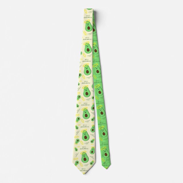 Holy Guacamole cute avocado Tie (Front)