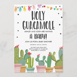 Holy Guacamole Fiesta Baby Shower Invitation