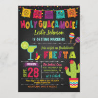Holy Guacamole Fiesta Bachelorette Invitation