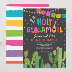 Holy Guacamole Fiesta Cactus Couples Shower Invitation