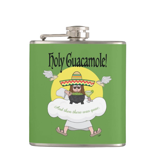 Holy Guacamole Flask (Front)