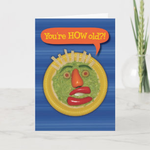 Holy Guacamole! Funny Guacamole Face Birthday Card