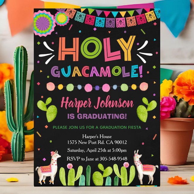 Holy Guacamole Graduation Party Invitation (Creator Uploaded)