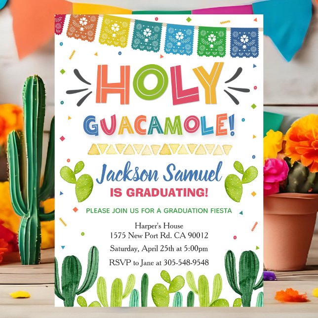 Holy Guacamole Graduation Party Invitation (Creator Uploaded)