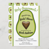 Holy Guacamole Heart Avocado Bridal Shower