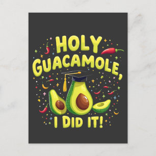 Holy Guacamole I Did It Graduation Cinco De Mayo Invitation Postcard