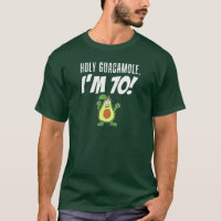 Holy Guacamole I'm 70 Cartoon Avocado (ON DARK)