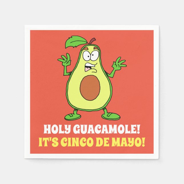 Holy Guacamole It's Cinco De Mayo Napkin (Front)