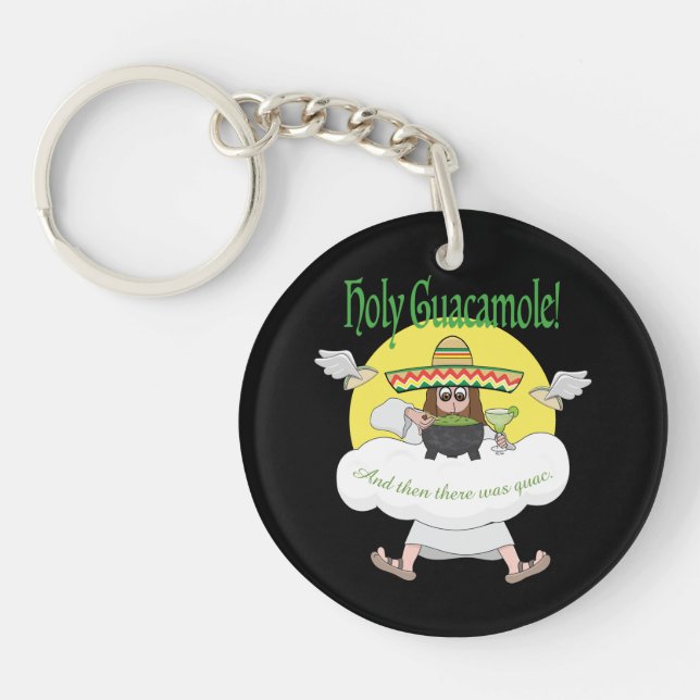 Holy Guacamole Keychain (Front)