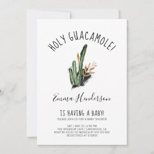 Holy Guacamole Mexican Modern Baby Shower