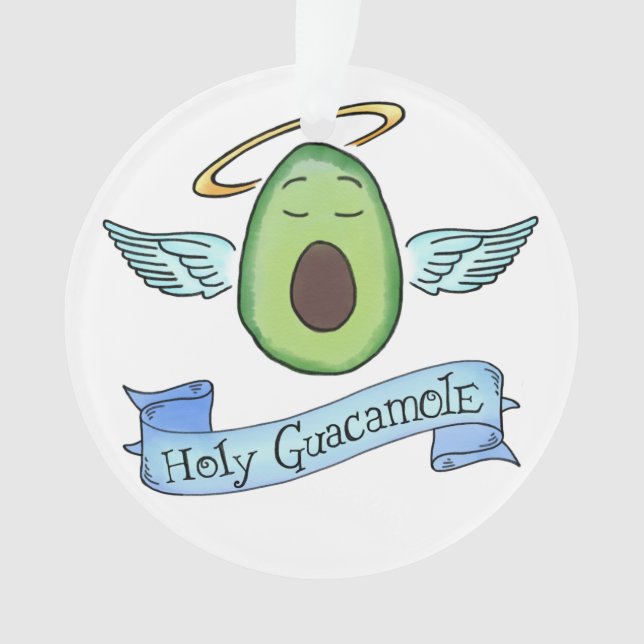 Holy Guacamole Ornament (Front)