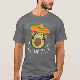 Holy Guacamole Pun Meican Fiesta Avocado Salad Veg T-Shirt