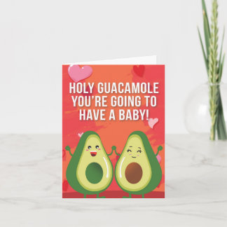 Holy Guacamole Puns Baby Shower Greeting Card