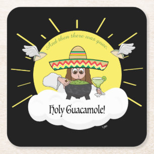 Holy Guacamole Square Paper Coaster