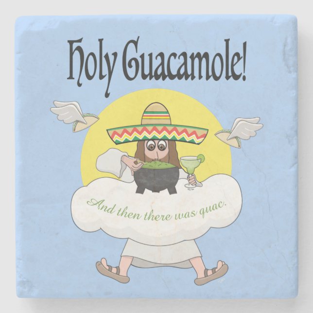 Holy Guacamole Stone Coaster (Front)
