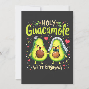 Holy Guacamole We're Engaged Couples Bride Thank You Card