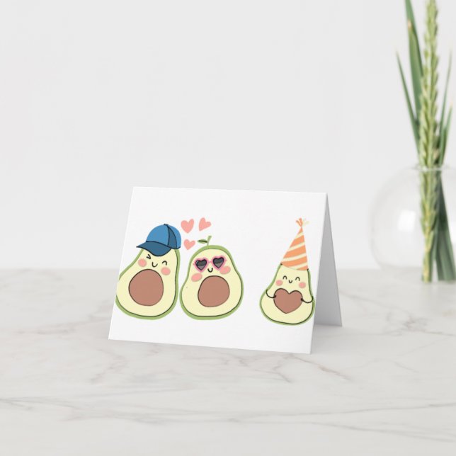 Holy Guacamole You're Old Birthday Thank You Card (Front)