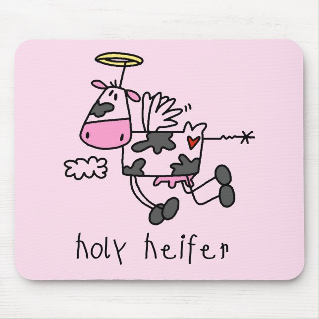 Holy Heifer Tshirts and Gifts Mouse Mat (Front)