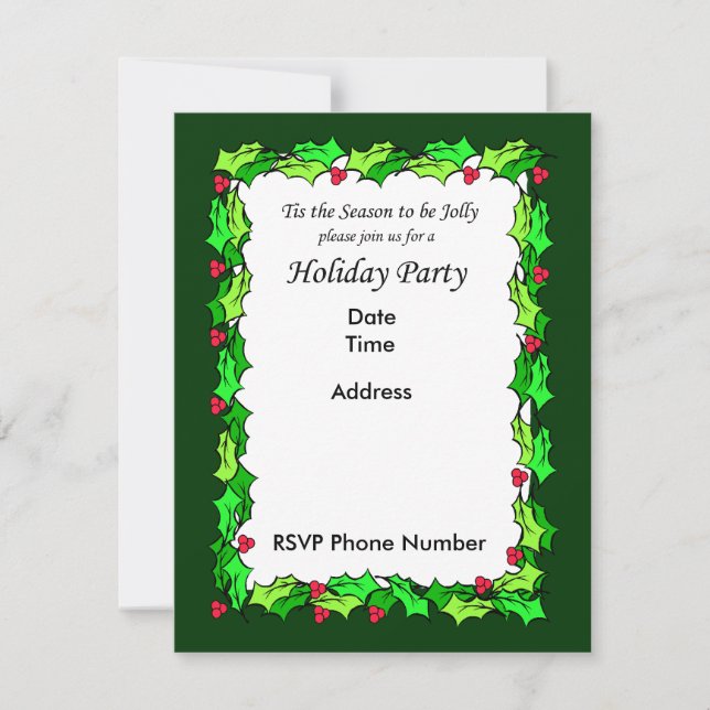 Holy Holiday Party Invitation Card (Front)