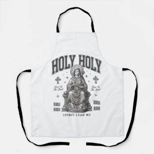 Holy Holy Vintage Engraving Religious Shirt Design Apron
