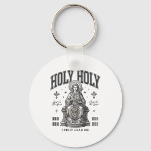 Holy Holy Vintage Engraving Religious Shirt Design Key Ring