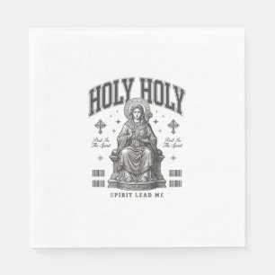 Holy Holy Vintage Engraving Religious Shirt Design Napkin