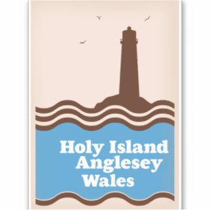 Holy Island, Anglesey, Wales travel poster