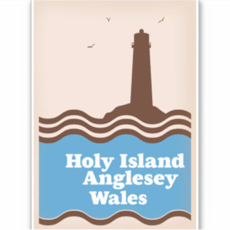 Holy Island, Anglesey, Wales travel poster