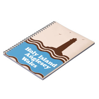 Holy Island, Anglesey, Wales travel poster Notebook